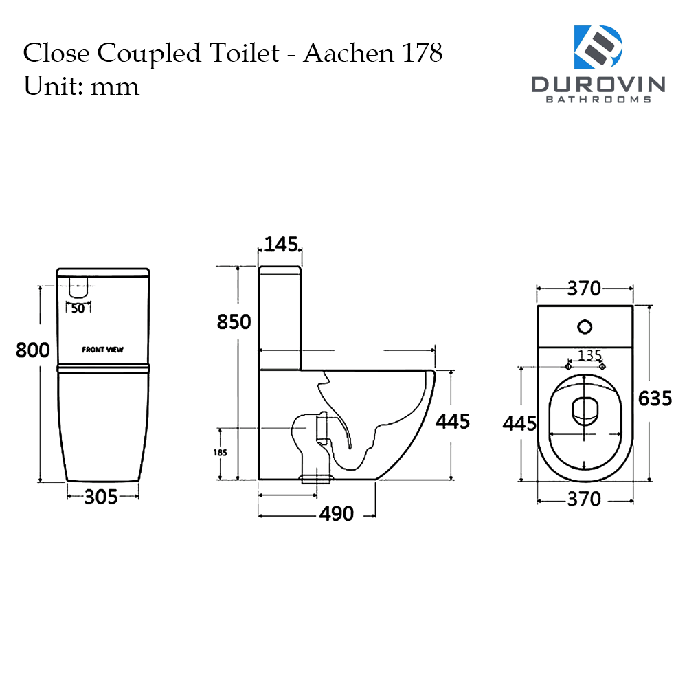 Close Coupled Rimless Toilet AAchen 178