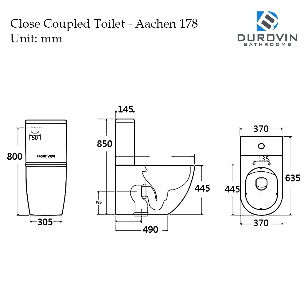 Aachen 178 Close Coupled Toilet