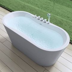 Freestanding Acrylic Bathtub Tub Taps And Bath Shower Mixers Second Image