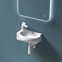 Cloakroom Mini Ceramic Oval Bathroom Basin 420mm