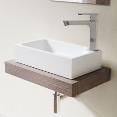 Cloakroom Stone Resin Counter Top Vanity Unit Basin 460mm