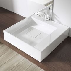 Wall Hung & Counter Top Square Stone Resin Basin Concealed Waste Design | Colossum 21L