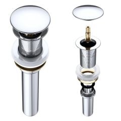 Round Unslotted Basin Waste With Removable Click Clack 