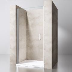 Frameless Hinged Shower Door 6mm Safety Clear Glass | Teramo 22