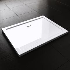 Lucia Range Rectangle Shape Acrylic Shower Tray Free Waste Multiple Size Second Image