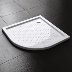 Lucia Range Quadrant Shape Non Slip Acrylic Shower Tray Free Waste Multiple Size  Second Image