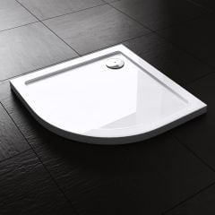 Lucia Range Quadrant Shape Acrylic Shower Tray Free Waste Multiple Size Second Image