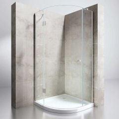 Quadrant Shower Enclosure - Hinged Door Corner Entry 8mm Safety Glass | Ravenna 6 (Right Hand Door Handle)