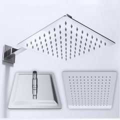 826W Square Ultra Thin Polished Chrome Shower Head 250mm