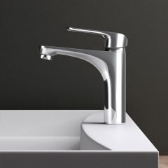Basin Mount Mixer Tap - Single Lever - Chrome