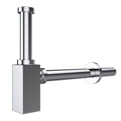 Chrome Square Basin Waste Bottle Trap