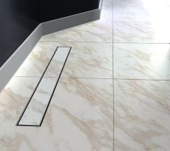 Stainless Steel Linear Walk-In Shower Drain Without Channel Tile Multiple Size QSG-1009 