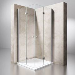 Frameless Bi-Folding Shower Door Space Saving Shower Enclosure 6mm Safety Glass 