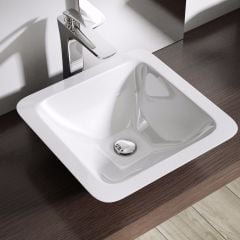 Counter Top Stone Resin Square Basin 427 x 427mm | Colossum 803