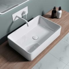 Modern Rectangular Counter Top Ceramic Basin 580 x 380mm | Brussel 105D