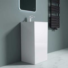 Luxurious Cast Stone Pedestal Rectangular Freestanding Basin Colossum 34 First Image