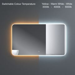 Wall Mounted Illuminated LED Bathroom Mirror Touch Sensitive Switch & Anti Fog | 1200 x 700mm