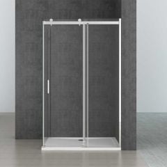 Rectangular L Shape Frameless Shower Enclosure Sliding Door 8mm Safety Glass 