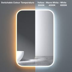 Wall Mounted Illuminated LED Bathroom Mirror Touch Sensitive Switch & Anti Fog | 400 x 600mm