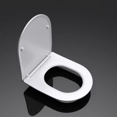 Bathroom Toilet Seat - D Shape Soft Close & Quick Release