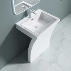 Popular 7 Shape Design Pedestal Freestanding Stone Resin Basin | Colossum 07