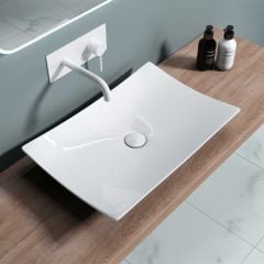Designer Bathroom Basin|Counter Top Rectangle Ceramic Basin 600 x 400mm |  Brussel 5096