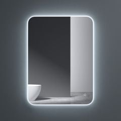 Wall Mounted Illuminated LED Bathroom Mirror Touch Sensitive Switch & Anti Fog | 800 x 600mm