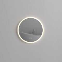 Wall Mounted Illuminated LED Bathroom Round Mirror Touch Sensitive Switch And Anti Fog