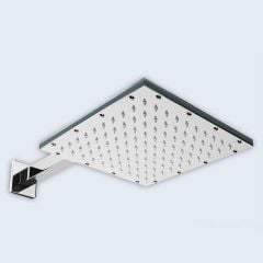 P818F Chrome Polished Stainless Steel Square Shower Head 300mm