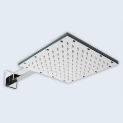 P-818F Chrome Polished Stainless Steel Square Shower Head Range 250mm Second Image