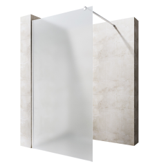 Wetroom Walk In Shower Screen 8mm Toughened Safety Glass Fully Frosted Design