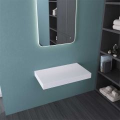 White Stone Bathroom Shelf For Basin