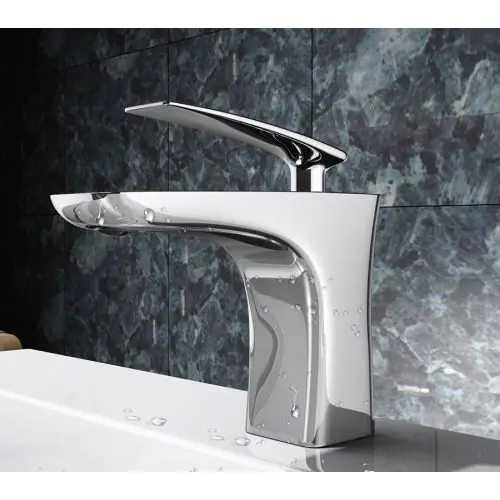 High Quality Bathroom Chrome Single Lever Mixer Basin Tap Second Image