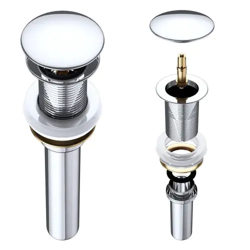 Round Unslotted Basin Waste With Removable Click Clack