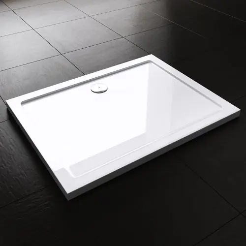 Lucia Range Rectangle Shape Acrylic Shower Tray Free Waste Multiple Size Second Image