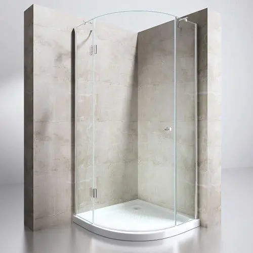 Quadrant Shower Enclosure - Hinged Door Corner Entry 8mm Safety Glass | Ravenna 6 (Right Hand Door Handle)