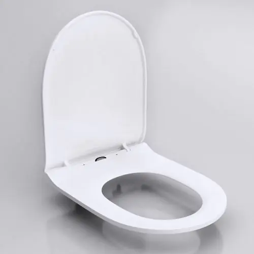 Bathroom Toilet Seat - D Shape Soft Close & Quick Release