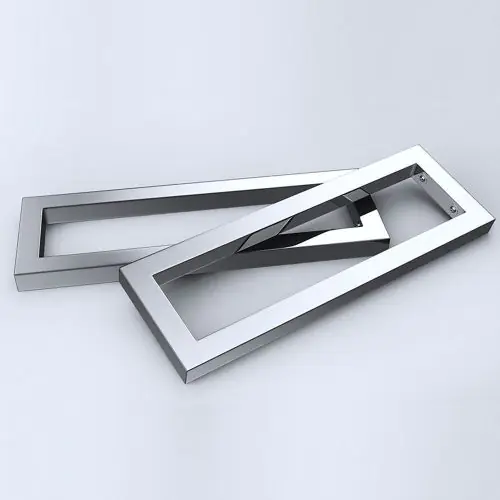 Stainless Steel Wall Mounted Mirror Finish Basin Shelf Brackets