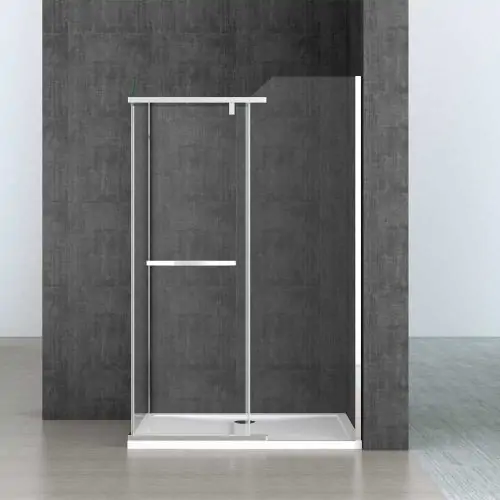 Rectangular Frameless Shower Enclosure Hinged Door 8mm Safety Clear Glass | Ravenna 13