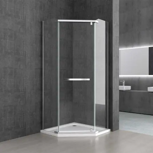 Pentagonal Shower Enclosure Hinged Door 8mm Safety Clear Glass | Ravenna 8