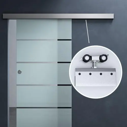 Sliding Door Track Roller Hardware Kit for Glass Door(for 775mm 900mm and 1025mm)
