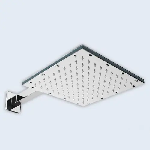 P818F Chrome Polished Stainless Steel Square Shower Head 300mm
