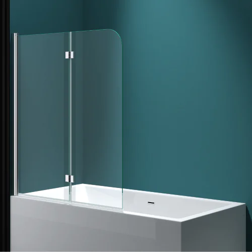 over bath shower screen two fold