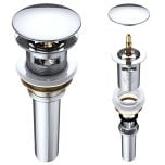 Chrome Slotted Basin Waste Removable Round Click Clack