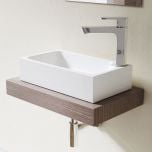 Cloakroom Stone Resin Counter Top Vanity Unit Basin 460mm
