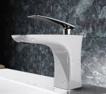 Chrome Bathroom Single Lever Ceramic Plated Brass Monobloc Mixer Basin Tap