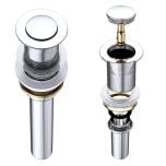 Chrome Round Unslotted Clicker Basin Waste Plug