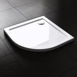 Lucia Range Quadrant Shape Acrylic Shower Tray Free Waste Multiple Size Second Image
