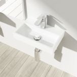 Wall Hung Compact Ceramic Cloakroom Sink 380 x 240mm | Bruessel 3082
