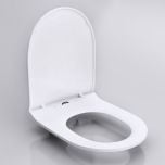 Bathroom Toilet Seat - D Shape Soft Close & Quick Release